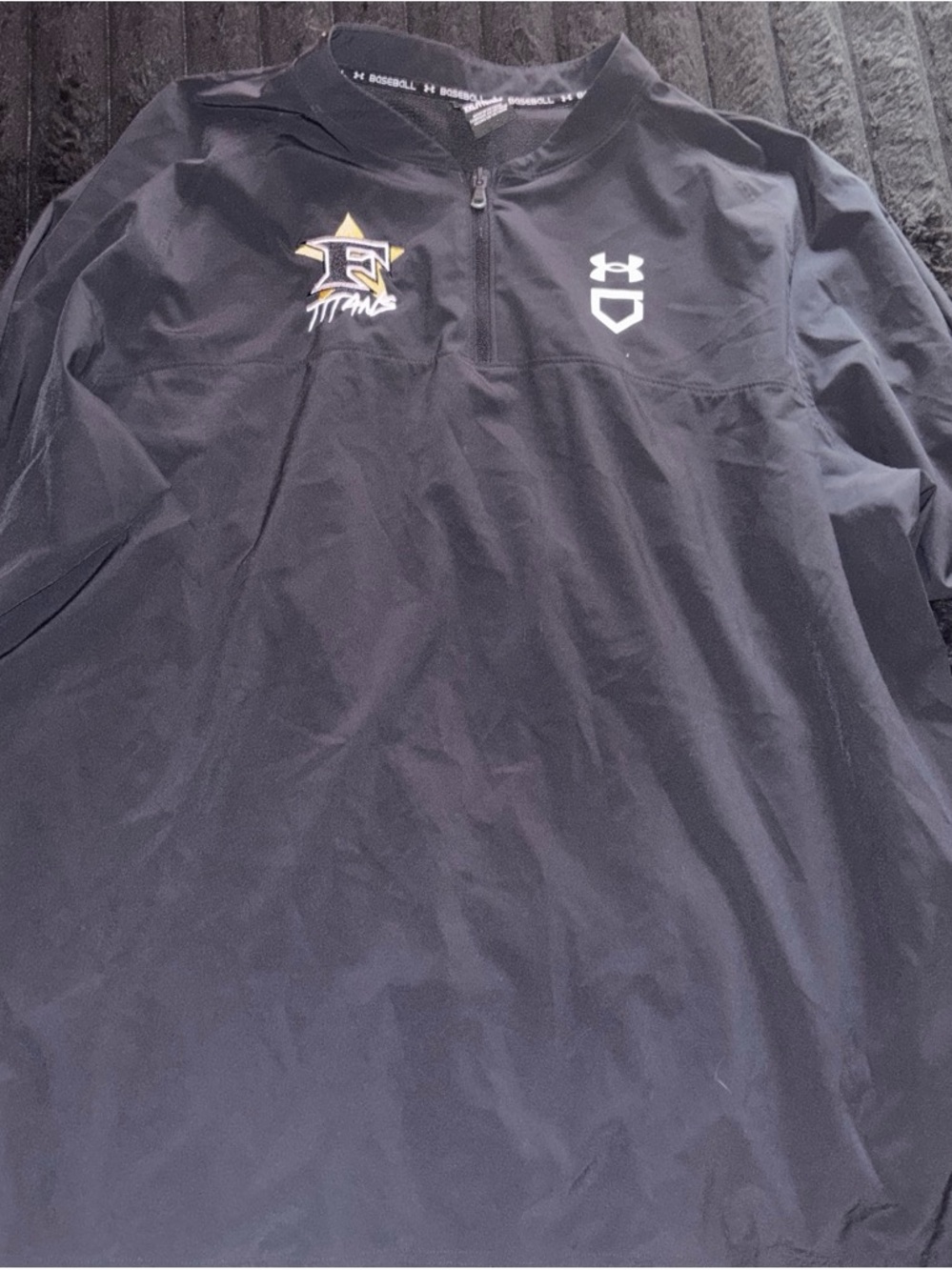 Under Armour Men’s Black Half-Zip Pullover with Titans Logo